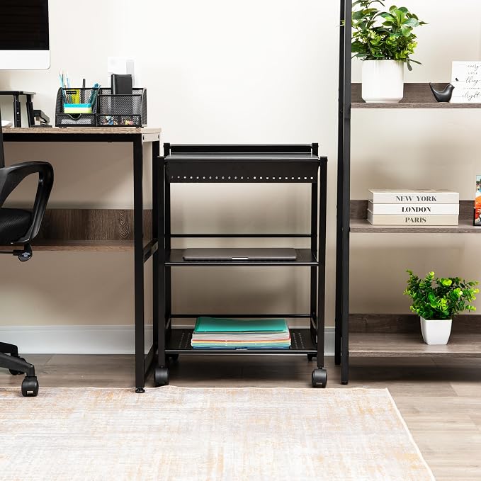 Mind Reader Cart with Covered Compartment, Office Organizer - Image 6