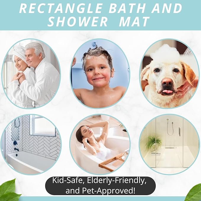 ENKOSI Bath Mat – Large 40 x 16 Inch Non-Slip Bathtub Mat - Image 5
