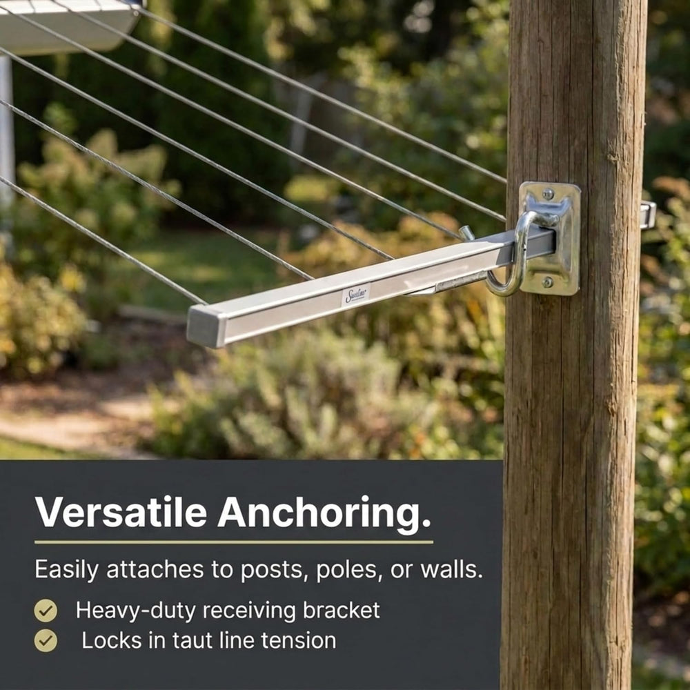 Household Essentials Steel and Aluminum 5‑Line Retractable Wall‑Mounted Dryer...