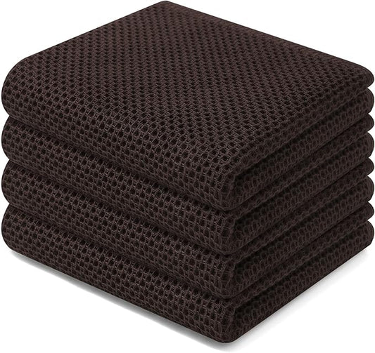Homaxy 100% Cotton Waffle Weave Kitchen Dish Towels, Ultra Soft Absorbent Quick by Homaxy