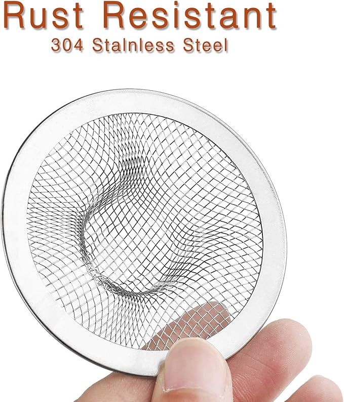 4pcs Heavy Duty Stainless Steel Kitchen Sink Strainer, 2.75" Top / 1" Mesh - Image 7