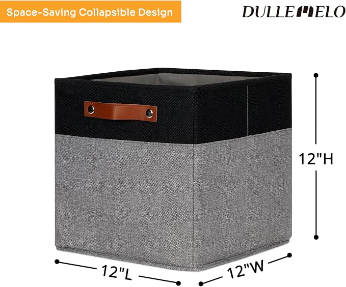 DULLEMELO 12x12 Storage Cubes, Collapsible Sturdy Cube Storage Bins - Image 5