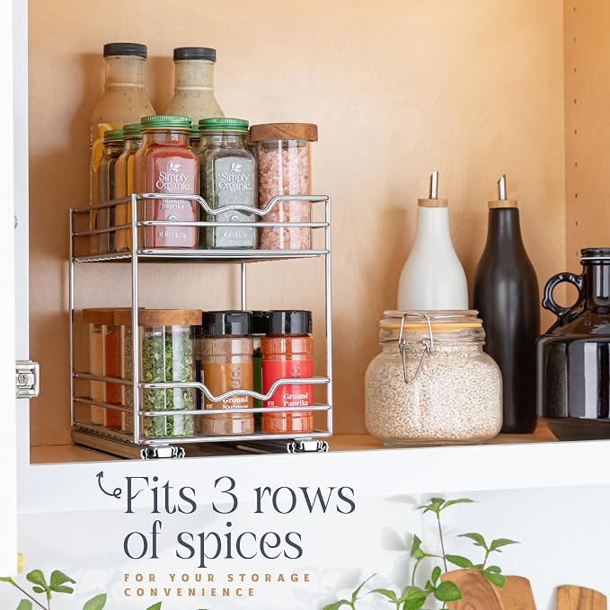 Pull Out Cabinet Organizer for Spices, Cans - Image 2