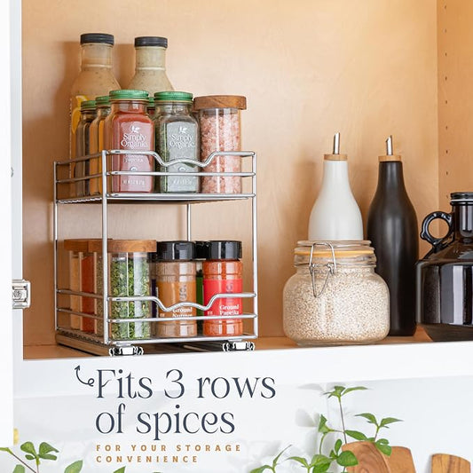 Pull Out Cabinet Organizer for Spices, Cans - Image 2