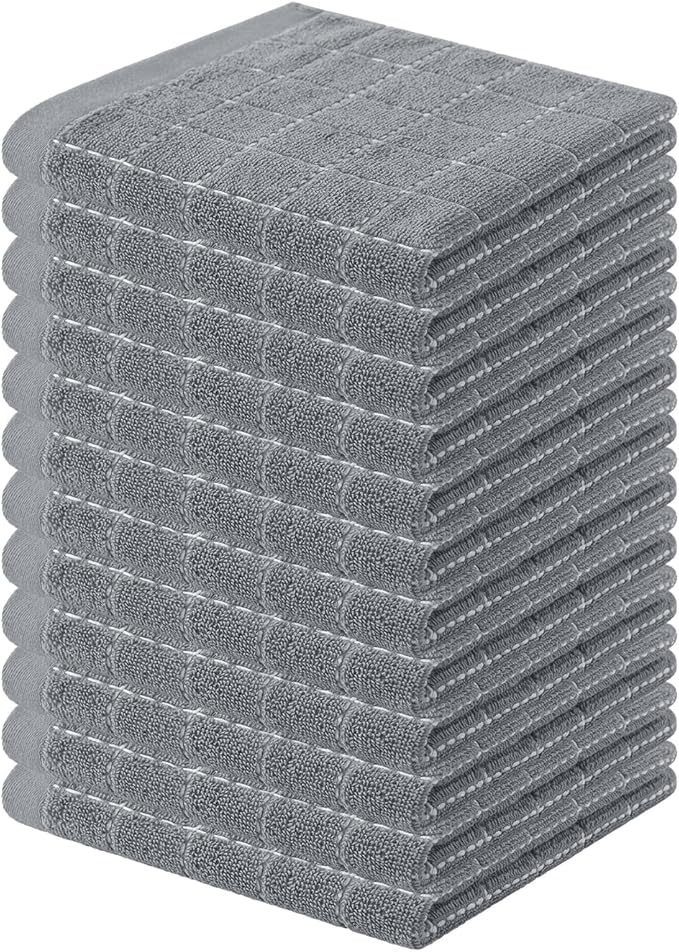 Homaxy 100% Cotton Terry Kitchen Dish Cloths, Ultra Soft and Absorbent Dish by Homaxy