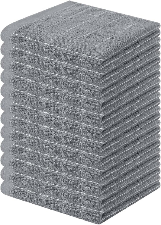 Homaxy 100% Cotton Terry Kitchen Dish Cloths, Ultra Soft and Absorbent Dish by Homaxy