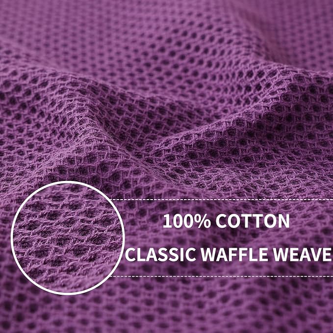 Homaxy 100% Cotton Waffle Weave Kitchen Dish Cloths, Ultra Soft Absorbent Quick - Image 2