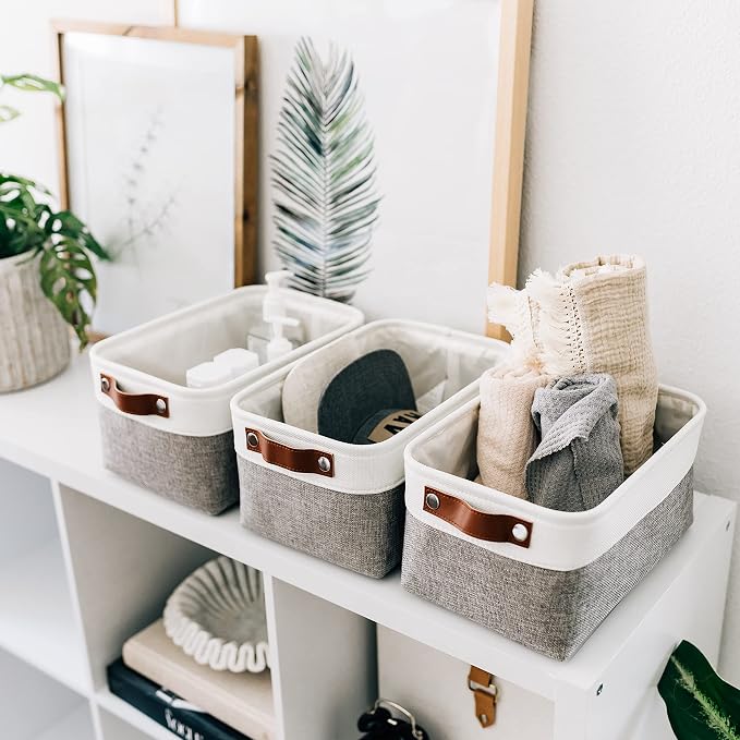 OrganiHaus Small Fabric Storage Bins - Image 4