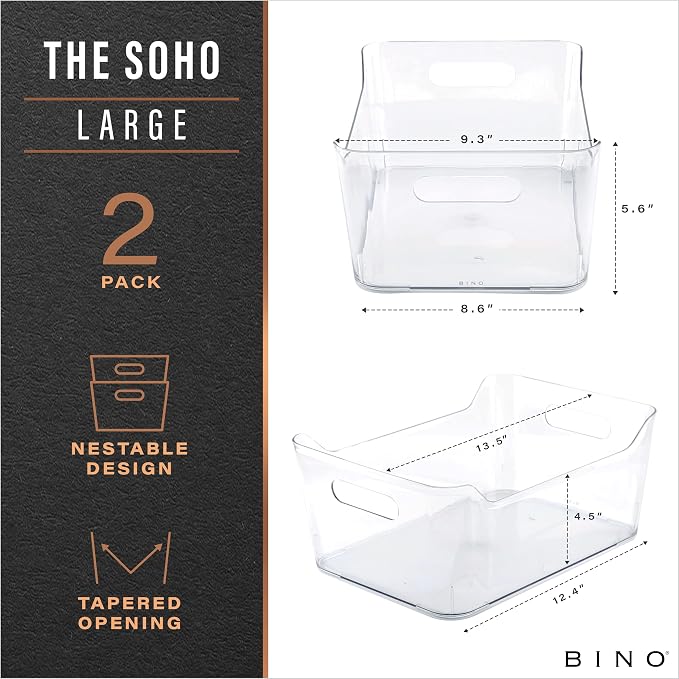BINO | Plastic Storage Bins, Large - Image 2