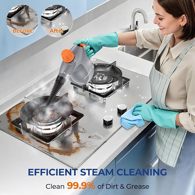 LABIGO Steam Cleaner, Pressurized Handheld 13pcs Multi-Purpose Natural Deep - Image 2