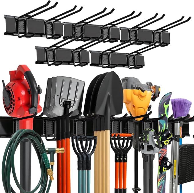 Garage Wall Organizer | 80" Heavy-Duty Tool Storage Rack | Adjustable by Tidyme