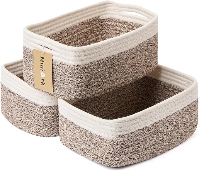 Small Storage Baskets for Organizing | Closet Organizer Bins | Shelf Toy Basket by MiniArkStorageBasketsHome
