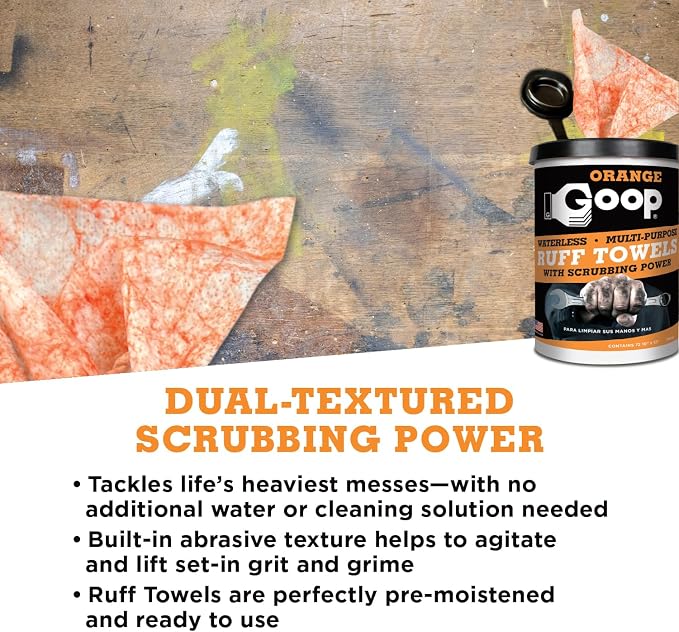 GOOP Orange Heavy Duty Ruff Towels - Image 3