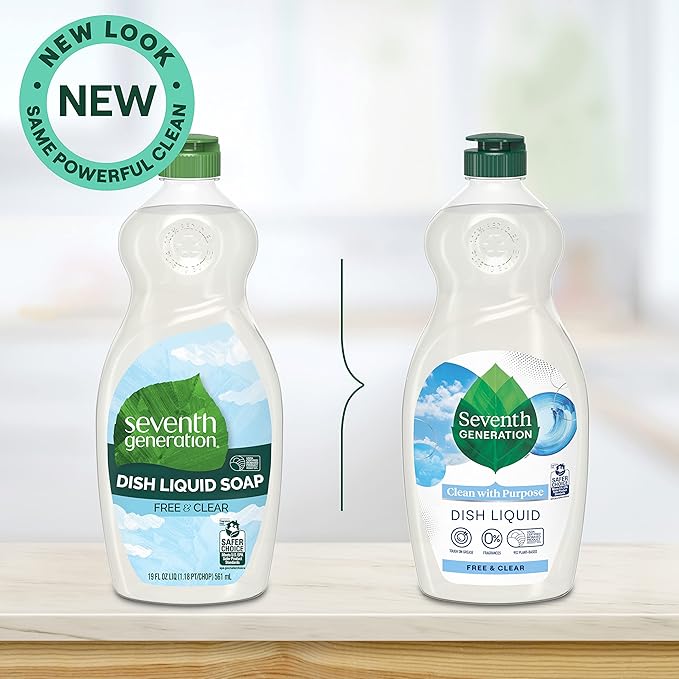 Seventh Generation Dish Liquid Soap Free & Clear liquid soap Dishwashing Soap - Image 4