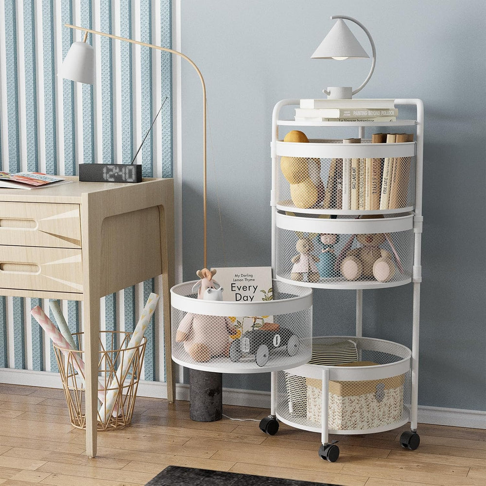 Garden 4 you Rotating Kitchen Storage Shelf Rack, 360° Rotating Fruit and Veg...