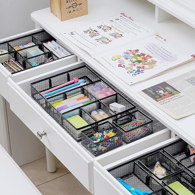 Marbrasse 3 Pack Desk Drawer Organizers - Image 5