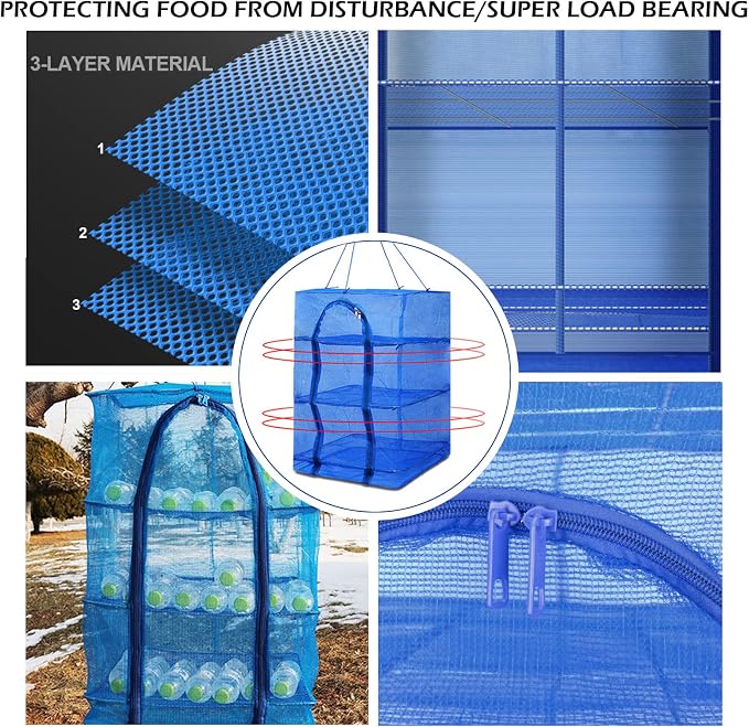 Drying Rack 4 Layers Folding Mesh, Foldable Nylon Netting, Hanging Drying Net - Image 5