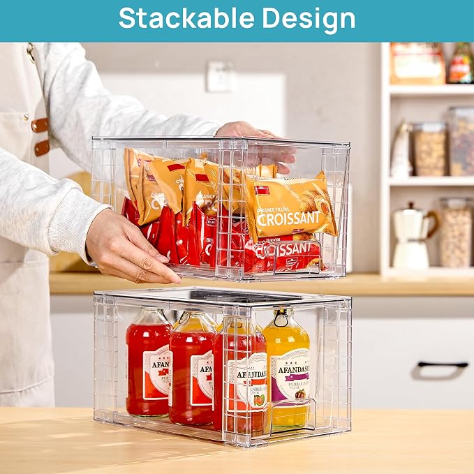 Vtopmart 8 Pack Large Stackable Storage Drawers, Easily Assemble - Image 2