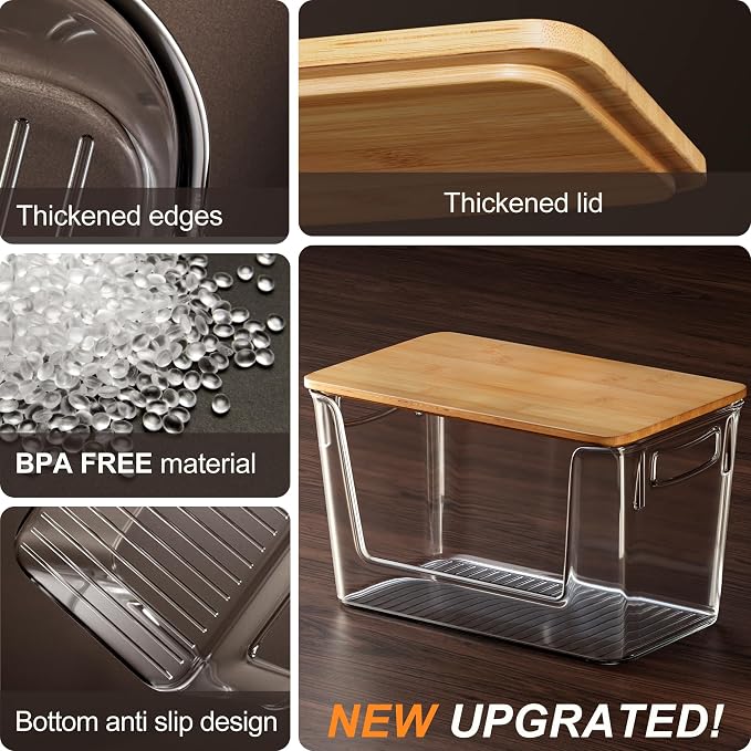 Pantry Organizers Storage, 2 Pack Stackable Kitchen Counter Bins - Image 5