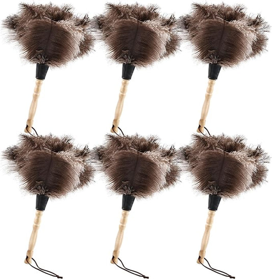 Ostrich Feather Duster 14" Natural Handheld Reusable Feathers Dusters by FeelFunFeather