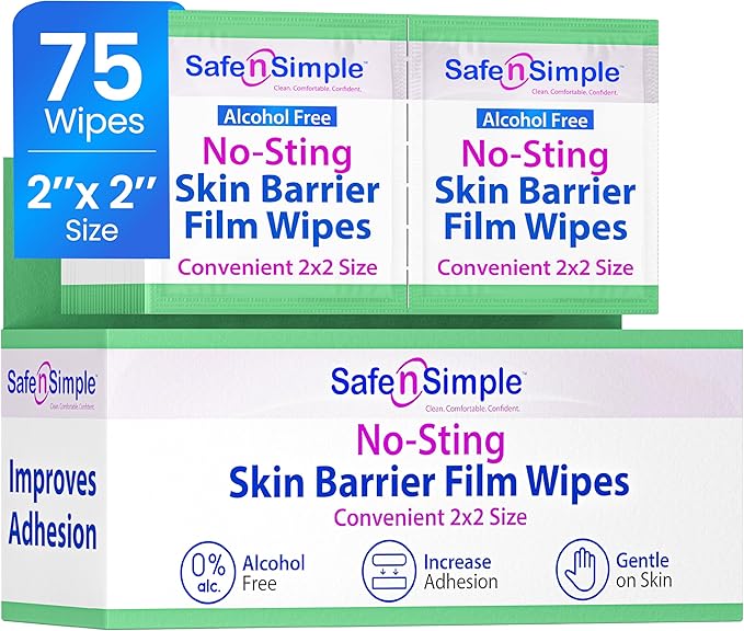 Safe n' Simple No Sting Skin Prep Wipes by SAFENSIMPLECLEANCOMFORTABLECONFIDENT