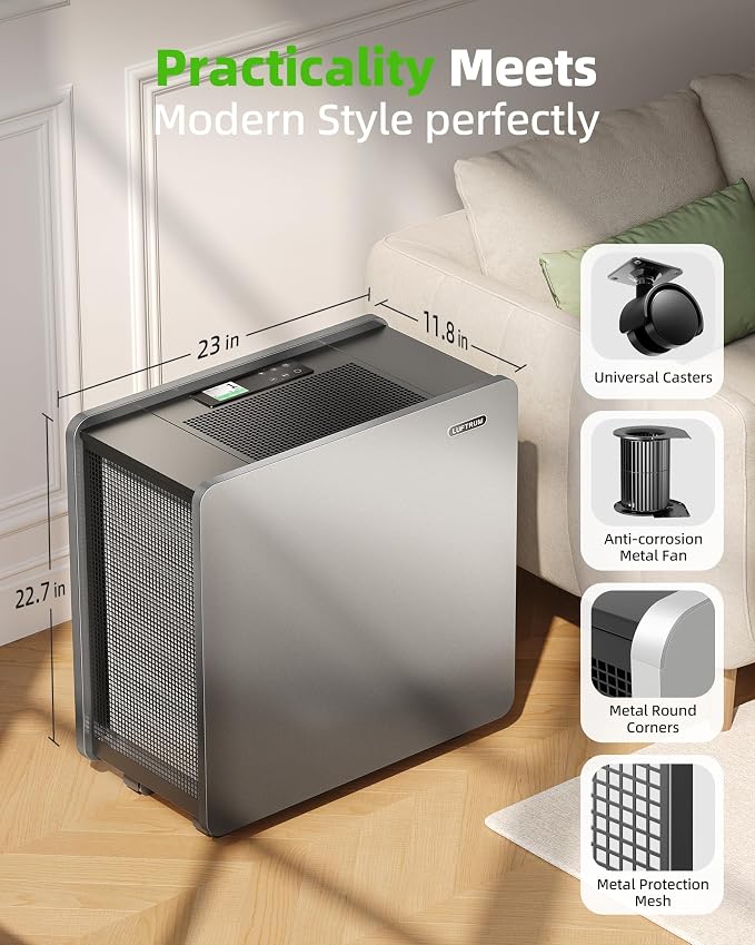 Air Purifier for Large Room: Ture HEPA Air Filter for Allergies Pets Asthma - Image 7