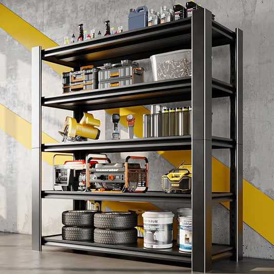 47.8" W Heavy Duty Garage Shelving 3000LBS Storage Shelves, Adjustable 5-Tier by WOZBUD