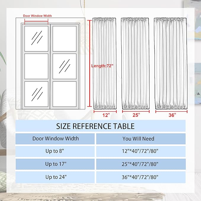 DWCN French Door Curtains – Rod Pocket Thermal Blackout Curtain - Image 5