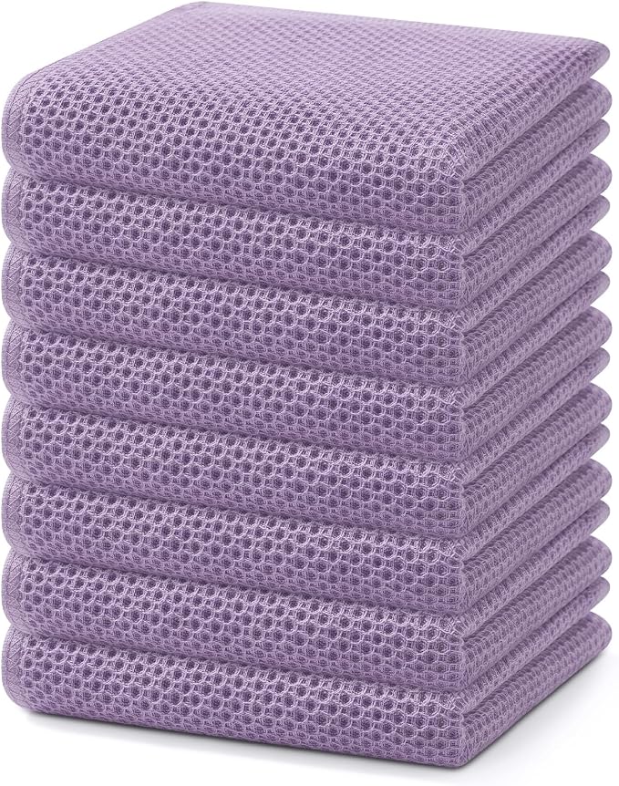Homaxy 100% Cotton Waffle Weave Kitchen Dish Towels, Ultra Soft Absorbent Quick by Homaxy