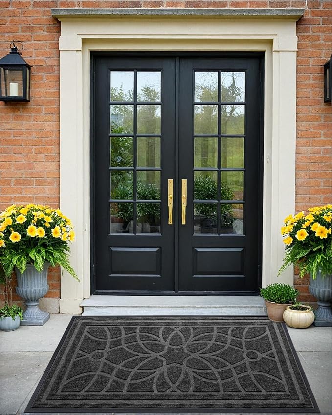 DEXI Front Door Mat Outside Entrance, Heavy Duty Non Slip Low Profile Doormat - Image 8