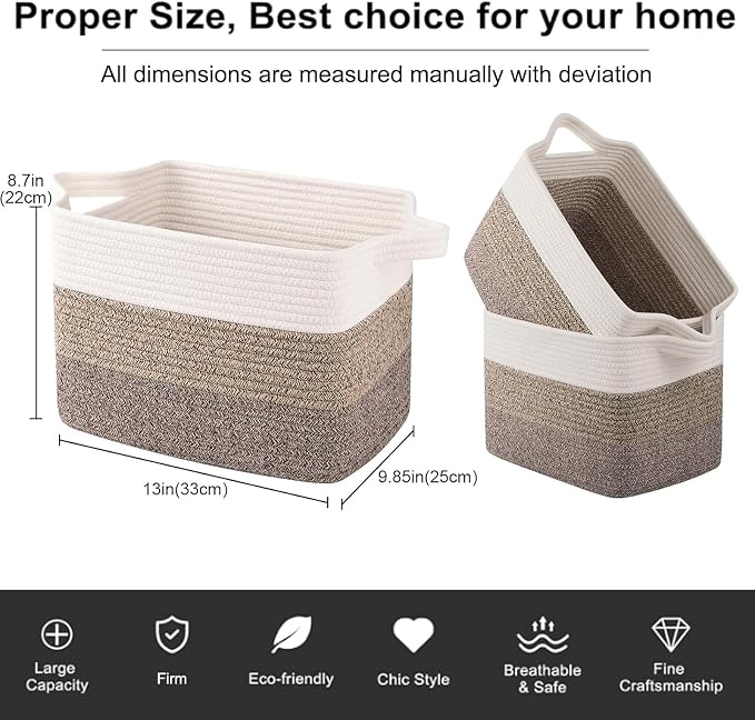 OIAHOMY Storage Basket, Woven Baskets - Image 3