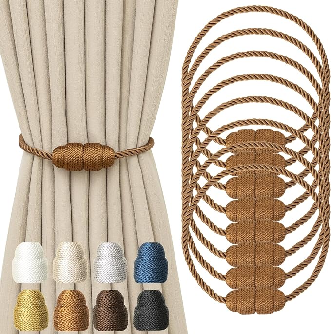 Magnetic Curtain Tiebacks Rope Curtain Tie Backs by CurtainTiebacks