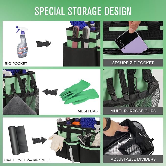 Wearable Cleaning Caddy, Cleaning Caddy Supplies Organizer - Image 3