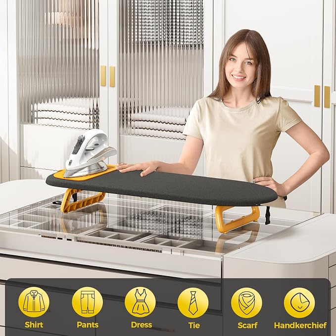 KINGBOARD Tabletop Ironing Board, Small Ironing Board - Image 3