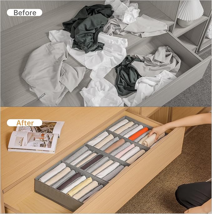4 Packs T-shirt Drawer Organizers - Image 2