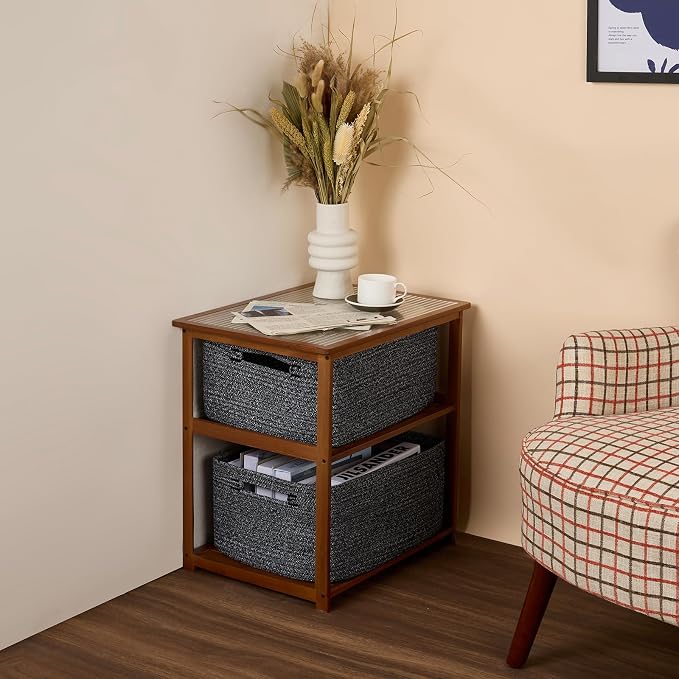 Large Storage Baskets for Organizing, Closet Shelf Baskets for Clothes Blanket - Image 8