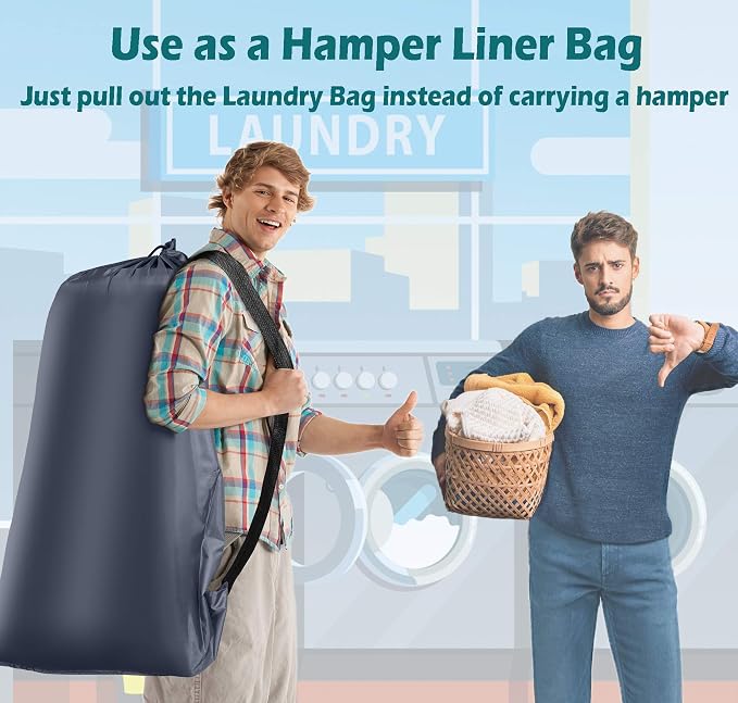 Heavy Duty Laundry Bag 2 Pack XL Nylon Laundry Bags - Image 4