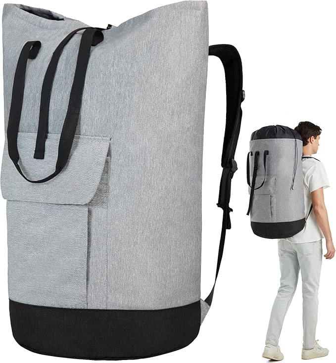 Laundry Bag for College, 115L Heavy Duty Laundry Backpack by Azhido
