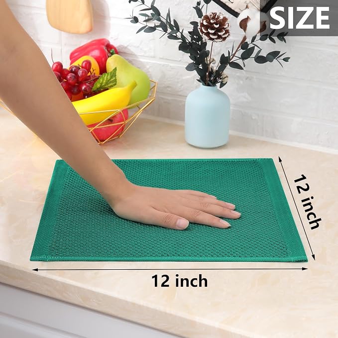 Homaxy 100% Cotton Waffle Weave Kitchen Dish Cloths, Ultra Soft Absorbent Quick - Image 5
