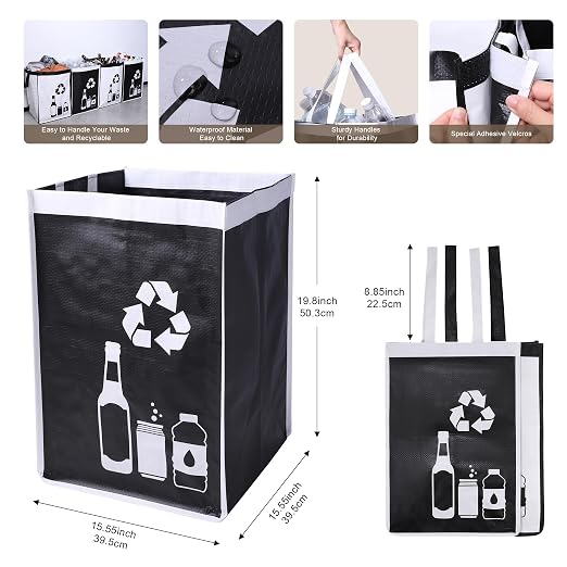 Large Recycle Waste Bag for Kitchen Home- Large Indoor Recycling Bins Trash - Image 2