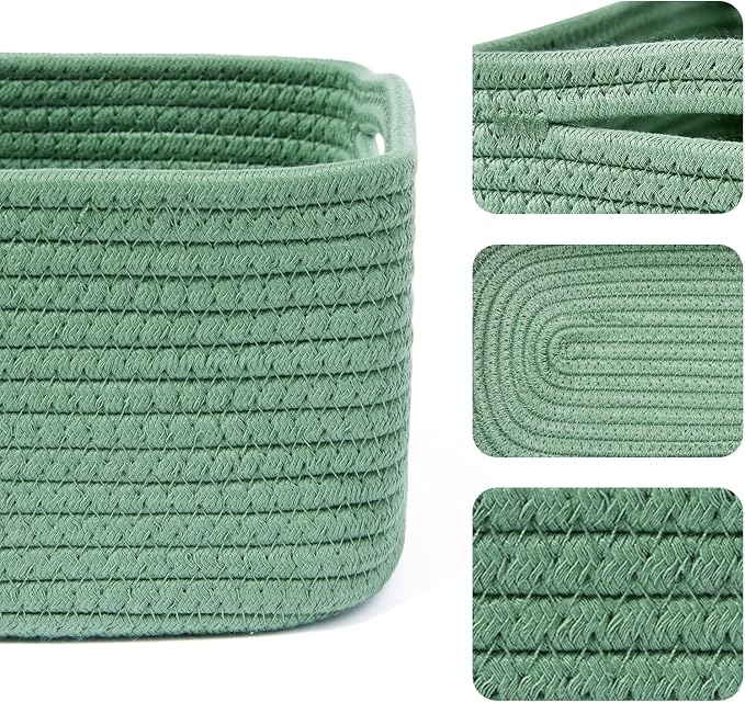 Small Storage Baskets for Organizing | Closet Organizer Bins | Shelf Toy Basket - Image 2