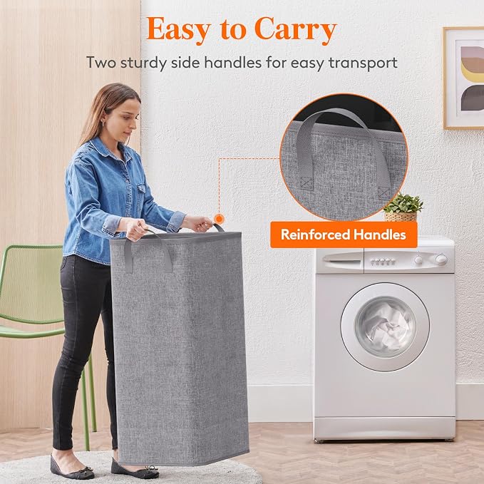 Lifewit 100L Large Tall Laundry Hamper, Collapsible Laundry Basket - Image 5