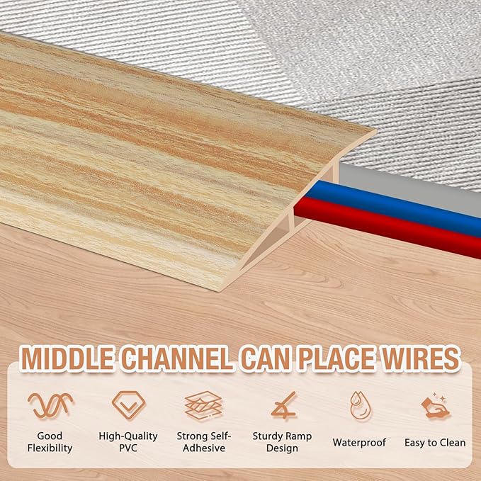 Floor Transition Strip Self Adhesive Vinyl Door Threshold - Image 3
