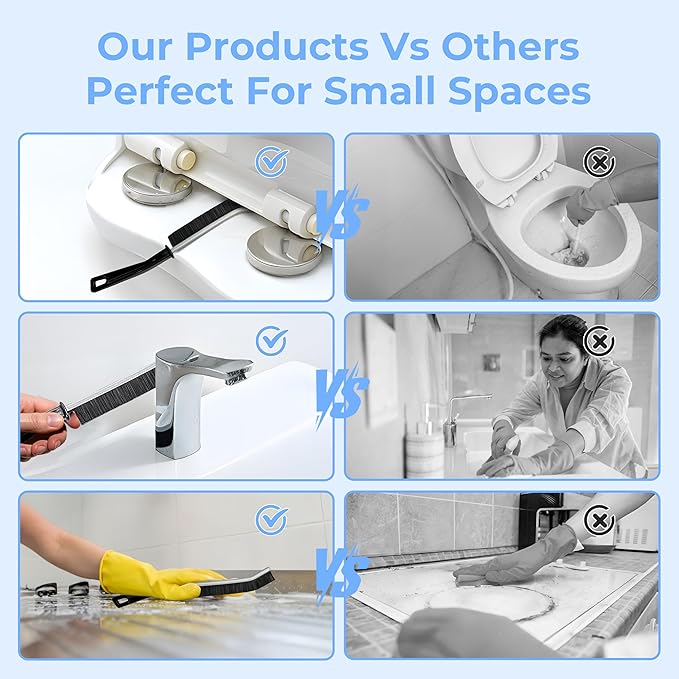 Crevice Cleaning Brush, Hard-Bristled Gap Scrub Brush, Toilet Gap Cleaning - Image 5