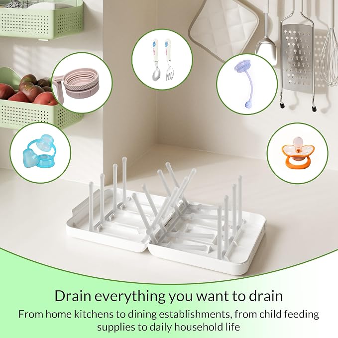 Travel Bottle Drying Rack Space Saving, Foldable Bottle Drain Rack - Image 8