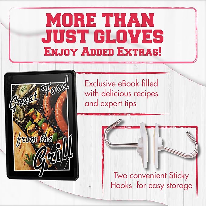 KITCHEN PERFECTION Silicone Smoker Oven Gloves - Image 3