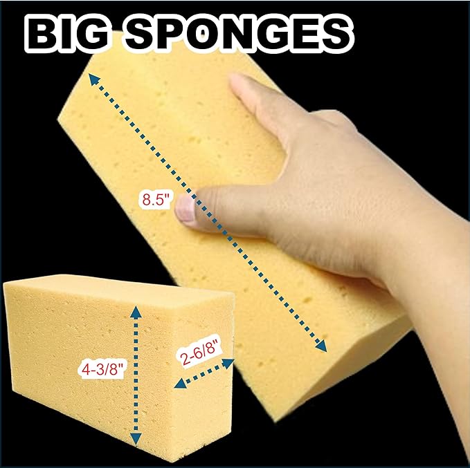 Car Wash Sponges, 5 Pack, Extra Soft Coral, Scratch Free, 8.3x4.38x2.8 inches - Image 4