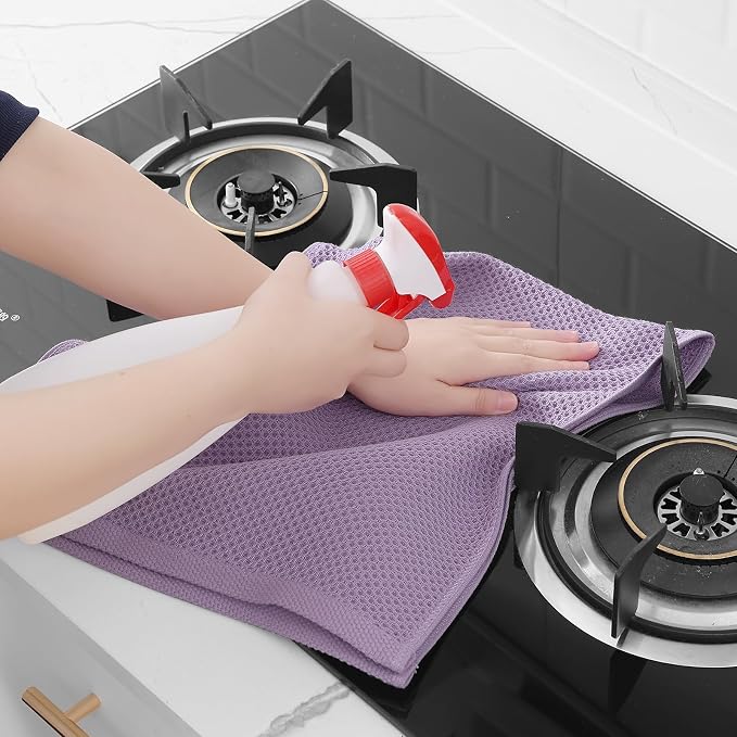 Homaxy 100% Cotton Waffle Weave Kitchen Dish Towels, Ultra Soft Absorbent Quick - Image 5