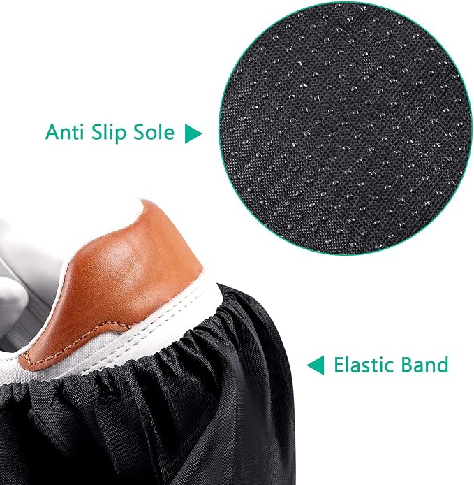 Frienda 8 Pairs Non Slip Reusable Shoe Covers Waterproof Boot Covers - Image 2
