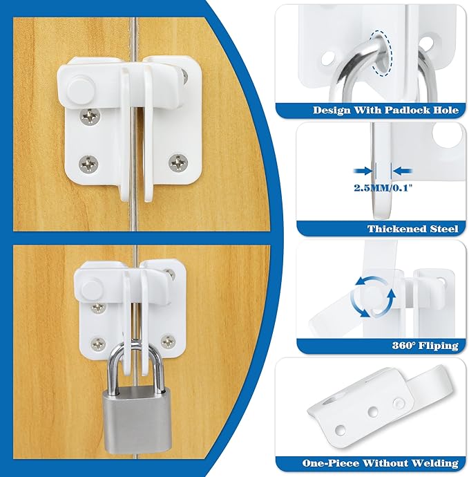 Alise Flip Latch, Gate Latches Slide Bolt Latch Safety Door Lock Catch - Image 4